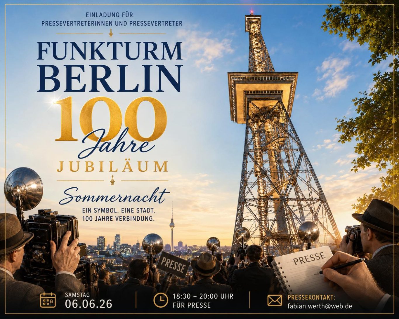 100 JAHRE FUNKTURM BERLIN JUBILÄUM & BERLINER GOLDSUSE